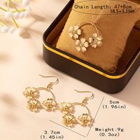 Elegant Lady Streetwear Flower Iron Wholesale Earrings Necklace Jewelry Set main image 2