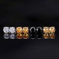 Copper 18K Gold Plated Modern Style Simple Style Classic Style Plating Inlay Geometric Zircon Ear Studs main image 6