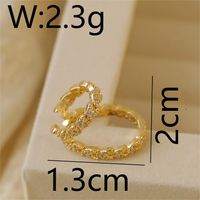 1 Piece Baroque Style Modern Style Classic Style Flower Bow Knot Inlay Copper Imitation Pearl Zircon 14K Gold Plated Ear Cuffs sku image 4