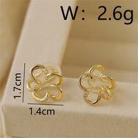 1 Piece Baroque Style Modern Style Classic Style Flower Bow Knot Inlay Copper Imitation Pearl Zircon 14K Gold Plated Ear Cuffs sku image 3