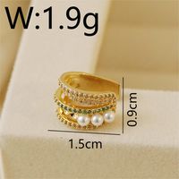1 Piece Baroque Style Modern Style Classic Style Flower Bow Knot Inlay Copper Imitation Pearl Zircon 14K Gold Plated Ear Cuffs sku image 1