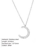 Fashion Moon Stainless Steel Plating Necklace sku image 1