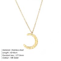 Fashion Moon Stainless Steel Plating Necklace sku image 3