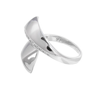 Sterling Silver White Gold Plated Simple Style Solid Color Classic Style Plating Round Solid Color Rings main image 4