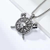IG Style Gothic Cool Style Axe 304 Stainless Steel Men's Pendant Necklace sku image 1