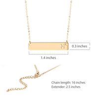 Wholesale Sweet Simple Style Letter Rectangle Copper Pendant Necklace main image 3