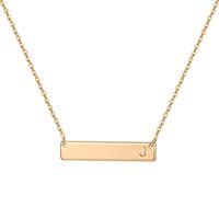 Wholesale Sweet Simple Style Letter Rectangle Copper Pendant Necklace sku image 1