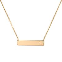 Wholesale Sweet Simple Style Letter Rectangle Copper Pendant Necklace sku image 2