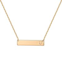 Wholesale Sweet Simple Style Letter Rectangle Copper Pendant Necklace sku image 3