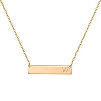 Wholesale Sweet Simple Style Letter Rectangle Copper Pendant Necklace sku image 4