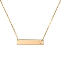 Wholesale Sweet Simple Style Letter Rectangle Copper Pendant Necklace sku image 5