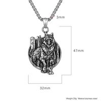 IG Style Gothic Cool Style Wolf 304 Stainless Steel Unisex Pendant Necklace main image 2