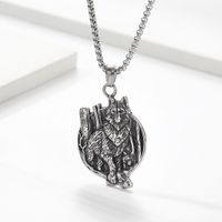 IG Style Gothic Cool Style Wolf 304 Stainless Steel Unisex Pendant Necklace main image 5