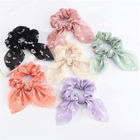 Streamer Short Hair Rope Female Hair Ring Small Silk Scarf Hair Accessory Small Daisy Simple Girl Head Rope sku image 7