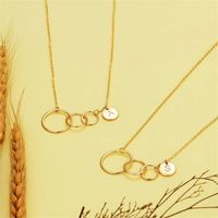 Wholesale Simple Style Circle Letter Copper Pendant Necklace main image 5