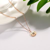 Wholesale Simple Style Compass Copper Pendant Necklace main image 1