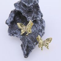 1 Pair 2 Pairs Casual Elegant Sweet Butterfly Plating Inlay Copper Zircon 18K Gold Plated Ear Cuffs main image 3