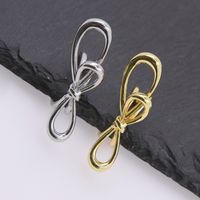 Copper 18K Gold Plated Modern Style Sweet Plating Bow Knot Open Rings main image 4