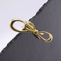 Kupfer 18 Karat Vergoldet Moderner Stil Süss Überzug Bogenknoten Offener Ring main image 3