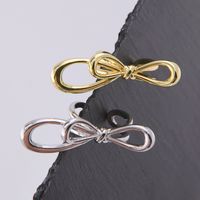 Copper 18K Gold Plated Modern Style Sweet Plating Bow Knot Open Rings main image 1