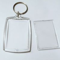 Basic Rectangle Arylic Metal Unisex Bag Pendant Keychain sku image 1