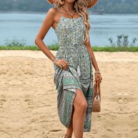 Women's Strap Dress Vacation Strap Printing Sleeveless Printing Maxi Long Dress Holiday Beach main image 5