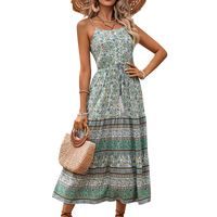 Women's Strap Dress Vacation Strap Printing Sleeveless Printing Maxi Long Dress Holiday Beach main image 2