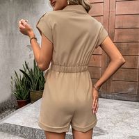 Women's Holiday Daily Simple Style Solid Color Shorts Rompers main image 4