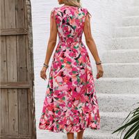 Women's Regular Dress Vacation V Neck Sleeveless Printing Midi Dress Holiday Beach main image 2