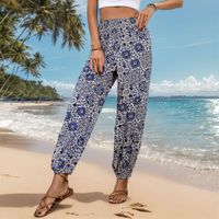 Women's Holiday Outdoor Daily Vacation Printing Full Length Printing Casual Pants Wide Leg Pants main image 4