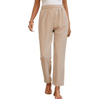 Women's Holiday Daily Simple Style Solid Color Full Length Woven Casual Pants main image 2