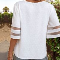 Women's T-shirt Chiffon Shirt Half Sleeve T-Shirts Elegant Solid Color main image 4