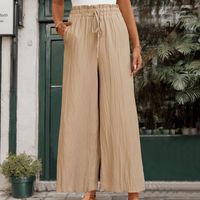 Women's Holiday Daily Streetwear Solid Color Full Length Belt Casual Pants main image 1