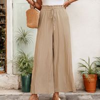 Women's Holiday Daily Streetwear Solid Color Full Length Belt Casual Pants main image 4