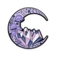 Cartoon-Stil Künstlerisch Mond Auge Schmetterling Legierung Stempeln Einbrennlack Überzug Frau Broschen sku image 1