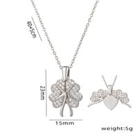 Titanium Steel Sweet Flower Butterfly Plating Pendant Necklace sku image 9