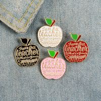 Cartoon Style Cowboy Style Letter Apple Alloy Stamping Stoving Varnish Plating Unisex Brooches main image 2