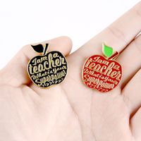 Cartoon Style Cowboy Style Letter Apple Alloy Stamping Stoving Varnish Plating Unisex Brooches main image 6