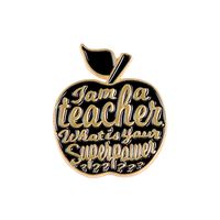 Cartoon Style Cowboy Style Letter Apple Alloy Stamping Stoving Varnish Plating Unisex Brooches sku image 3