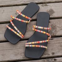 Women's Casual Multicolor Square Toe Beach Sandals sku image 9