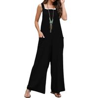 Women's Holiday Daily Simple Style Solid Color Full Length Pocket Jumpsuits main image 2