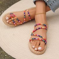 Women's Casual Basic Ethnic Style Multicolor Square Toe Beach Sandals main image 9