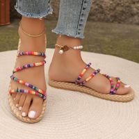 Women's Casual Basic Ethnic Style Multicolor Square Toe Beach Sandals main image 10