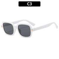 Vintage Style Solid Color Ac Square Full Frame Women's Sunglasses sku image 3