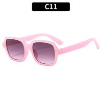 Vintage Style Solid Color Ac Square Full Frame Women's Sunglasses sku image 11