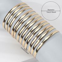 Wholesale Jewelry Glam Classic Style Solid Color Tungsten Steel Shiny Metallic Bangle main image 4