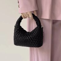 Women's Small Braid Solid Color Streetwear Weave Pillow Shape Magnetic Buckle Handbag sku image 4