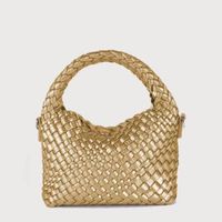 Women's Small Braid Solid Color Streetwear Weave Pillow Shape Magnetic Buckle Handbag sku image 14