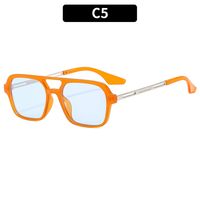 Hip-Hop Cool Style Color Block Ac Square Full Frame Women's Sunglasses sku image 5