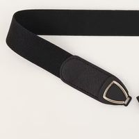 Simple Style Solid Color Elastic Band Women's Leather Belts main image 3